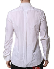 Dolce & Gabbana White MARTINI Long Sleeves Men Formal Shirt