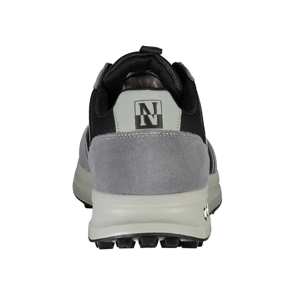Napapijri Brown Leather Men Sneaker
