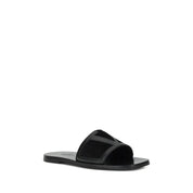 Valentino Garavani Black Calf Leather Bos Taurus Sandals