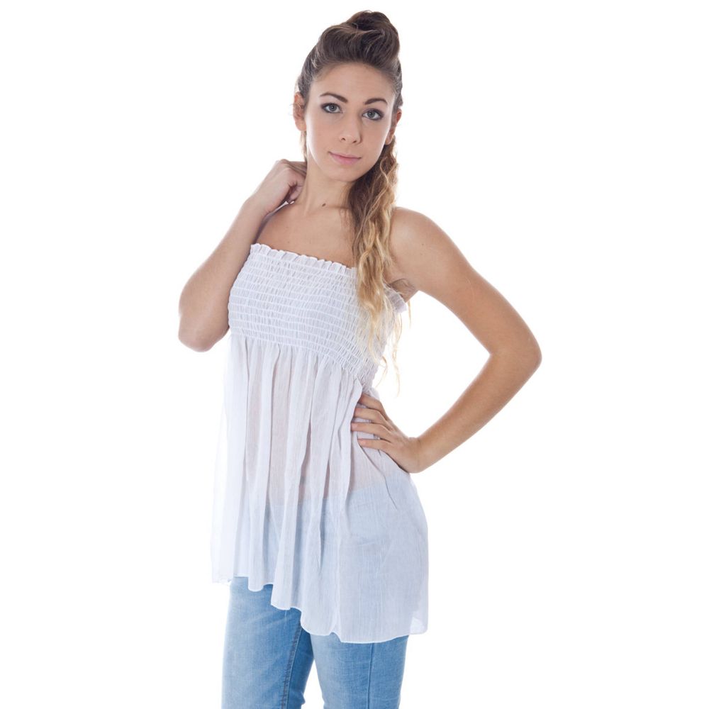 Phard Bianco Polyester Women Intimate Top
