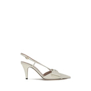 Valentino Garavani White Calf Leather Bos Taurus Pumps