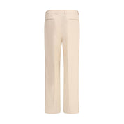 Valentino Cream Fleece Wool Dress Pants
