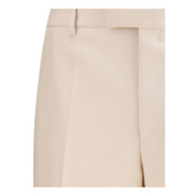 Valentino Cream Fleece Wool Dress Pants