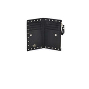 Valentino Garavani Black Calf Leather Bos Taurus Wallet