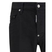 Dsquared² Black Cotton Straight-Leg Jeans