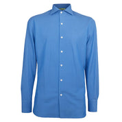 Made in Italy Blue Cotton Men's Shirt
