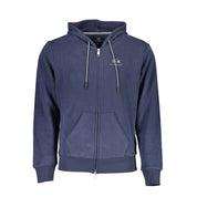 La Martina Blue Cotton Men's Hooded Sweater