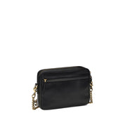 Valentino Garavani Black Calf Leather Bos Taurus Shoulder Bag