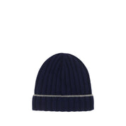 Brunello Cucinelli Blue Cashmere Beanie