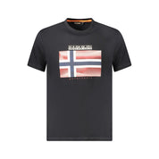 Napapijri Black Cotton Men T-Shirt