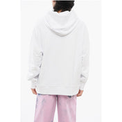 Versace JEANS COUTURE Brushed Cotton Hoodie with Printed Logo