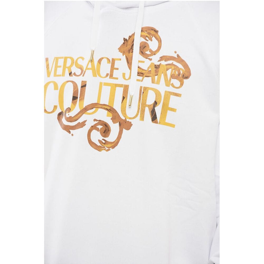 Versace JEANS COUTURE Brushed Cotton Hoodie with Printed Logo