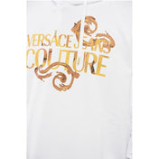Versace JEANS COUTURE Brushed Cotton Hoodie with Printed Logo