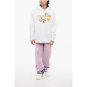 Versace JEANS COUTURE Brushed Cotton Hoodie with Printed Logo