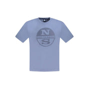 North Sails Blue Cotton Men T-Shirt
