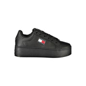 Tommy Hilfiger Black Polyurethane Women's Sneaker