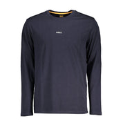 Hugo Boss Blue Cotton Men T-Shirt