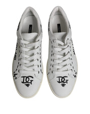 Dolce & Gabbana White London Calf Leather Men Sneakers Shoes