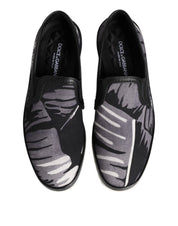 Dolce & Gabbana Black Tropical Slip-Ons — Limited