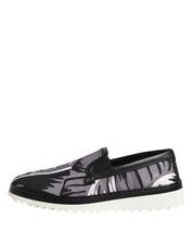 Dolce & Gabbana Black Tropical Slip-Ons — Limited