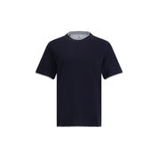 Brunello Cucinelli Blue Cotton T-Shirt