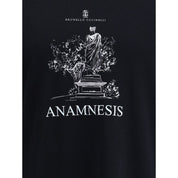 Brunello Cucinelli Black Cotton T-Shirt