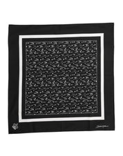 Dolce & Gabbana Black White Printed Square Foulard Scarf