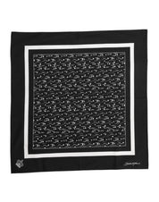 Dolce & Gabbana Black White Printed Square Foulard Scarf