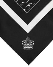 Dolce & Gabbana Black White Printed Square Foulard Scarf