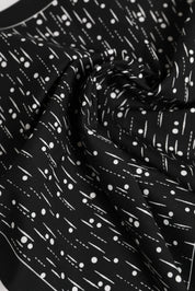 Dolce & Gabbana Black White Printed Square Foulard Scarf