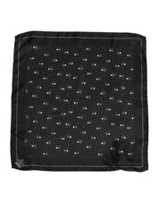 Dolce & Gabbana Black White Printed Square Men Foulard Scarf