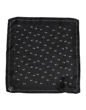Dolce & Gabbana Black White Printed Square Men Foulard Scarf