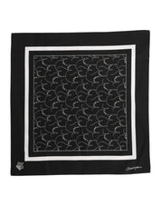 Dolce & Gabbana Black White Printed Square Foulard Scarf