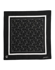 Dolce & Gabbana Black White Printed Square Foulard Scarf