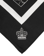 Dolce & Gabbana Black White Printed Square Foulard Scarf