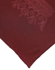 Dolce & Gabbana Maroon Silk Crown Square Men Foulard Scarf