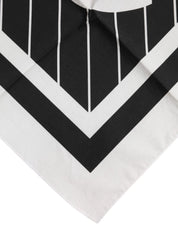 Dolce & Gabbana Black White DG Logo Square Men Foulard Scarf