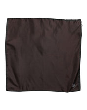 Dolce & Gabbana Brown DG Crown Silk Square Men Foulard Scarf