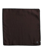Dolce & Gabbana Brown DG Crown Silk Square Men Foulard Scarf