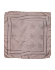 Dolce & Gabbana Beige Dotted Silk Square Men Foulard Scarf