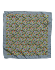Dolce & Gabbana Gray Green Cactus Print Square Foulard Scarf
