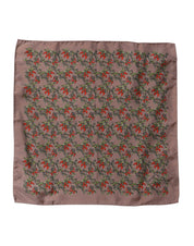 Dolce & Gabbana Brown Chilis Silk Square Men Foulard Scarf