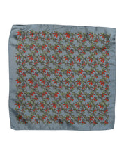 Dolce & Gabbana Gray Chilis Silk Square Men Foulard Scarf