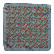 Dolce & Gabbana Gray Chilis Silk Square Men Foulard Scarf