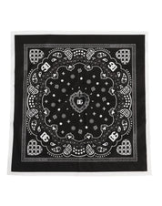 Dolce & Gabbana Black White Bandana Square Men Foulard Scarf