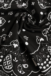 Dolce & Gabbana Black White Bandana Square Men Foulard Scarf