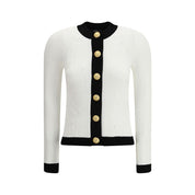 Balmain White Viscose Cardigan