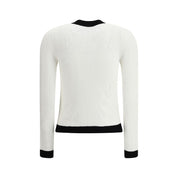 Balmain White Viscose Cardigan