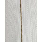 Balmain White Viscose Midi Skirt