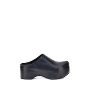 Marni Black Calf Leather Bos Taurus Clogs